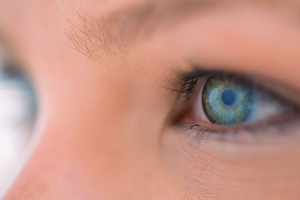 close up of a woman's eye